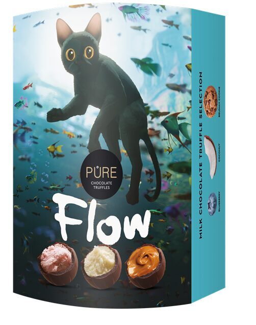 Piena šokolādes trifeļu izlase "Straume-kaķis" 108g PURE