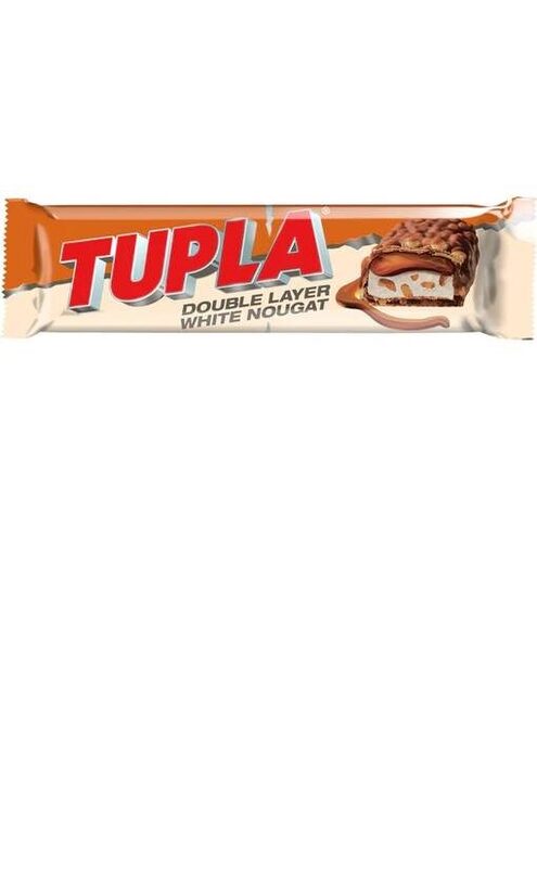Piena šokolādes batoniņš TUPLA White Nougat ar mandelēm, 48g