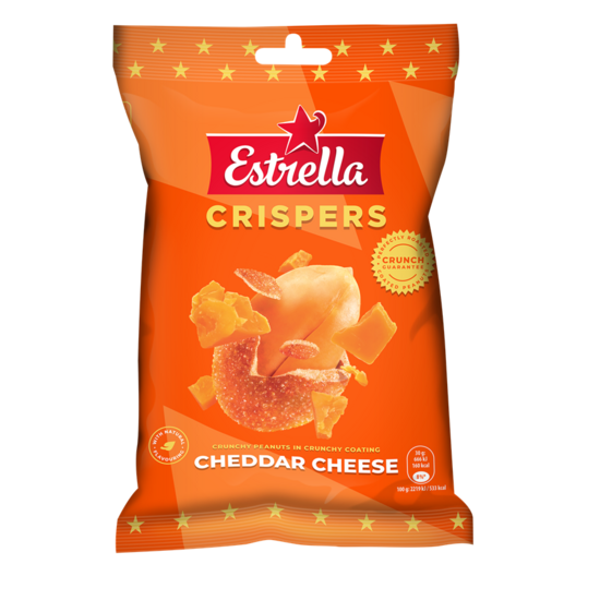 ESTRELLA zemesrieksti ar čedara siera garšu 140g