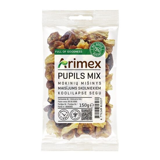 Žāvētu augļu maisījums skolniekiem ARIMEX, 150g