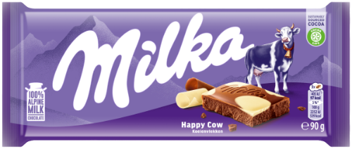 Milka Happy Cows šokolādes tāfelīte 90g