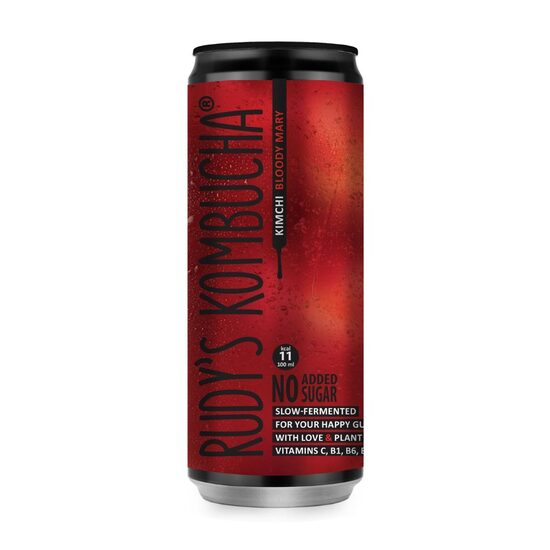 Tējas dzēriens RUDY'S Kombucha Kimchi Asiņainā Mērija, bundžā, 0.33l (DEP)