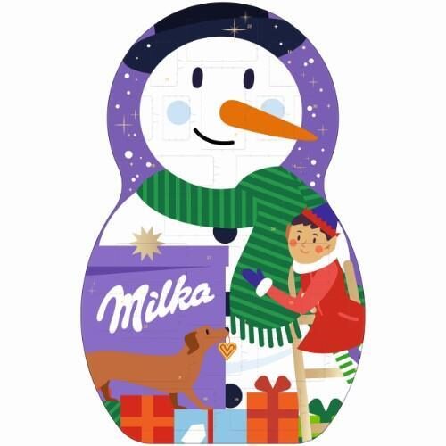 Adventes kalendārs MILKA sniegavīrs, 213g