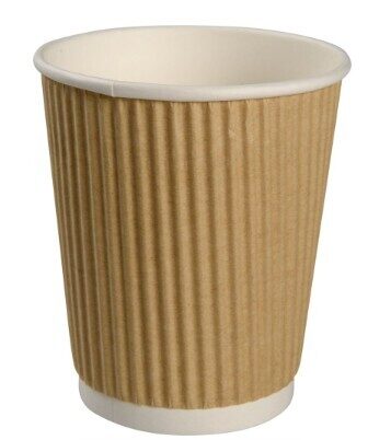 Papīra krūzes ABENA Gastro, D8xH9cm, 240-280ml, brūnas, kartons/PE, 0.245kg, 25gab