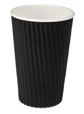 Papīra krūzes ABENA Gastro, D9xH13.4cm, 480ml, melnas, kartons/PE, 0.45kg, 25gab