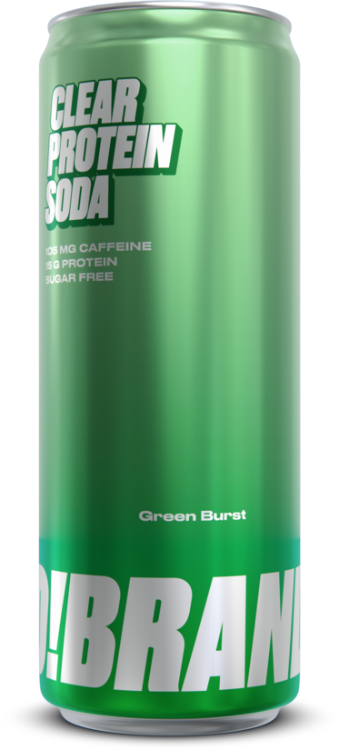 Gāzēts dzēriens PRO!BRANDS Clear Protein Soda, ar ābolu un citronu garšu, bundžā, 0.33l (DEP)