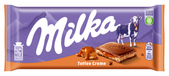 Milka šokolādes tāfelīte Toffee 100g DD