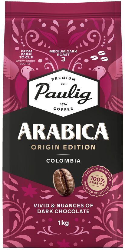 Kafijas pupiņas PAULIG Arabica Origin Edition Colombia 1kg