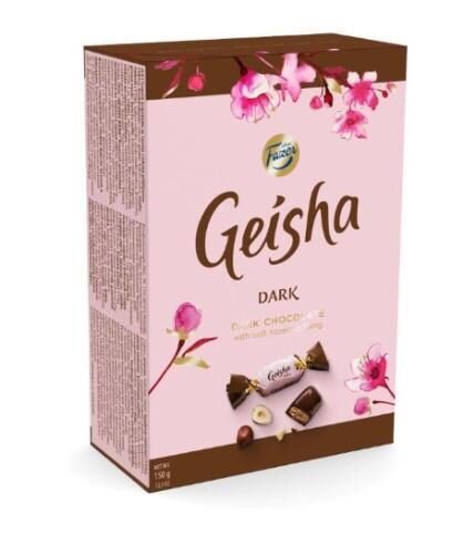 Tumšās šokolādes konfektes GEISHA Fazer, 150g