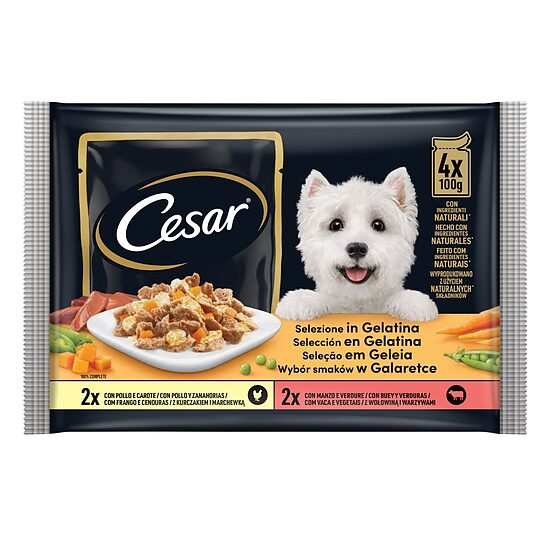 CESAR 4-paka vista&burkāns liellops&dārzeņi 0.4kg
