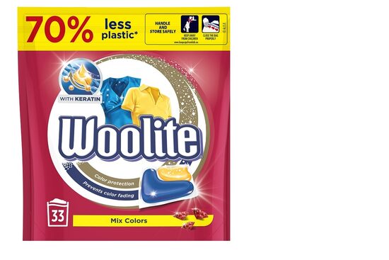 Kapsulas veļas mazgāšanai WOOLITE Color, 33gab
