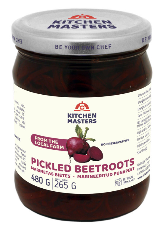 Marinētas bietes KITCHEN MASTERS, 480g/265g