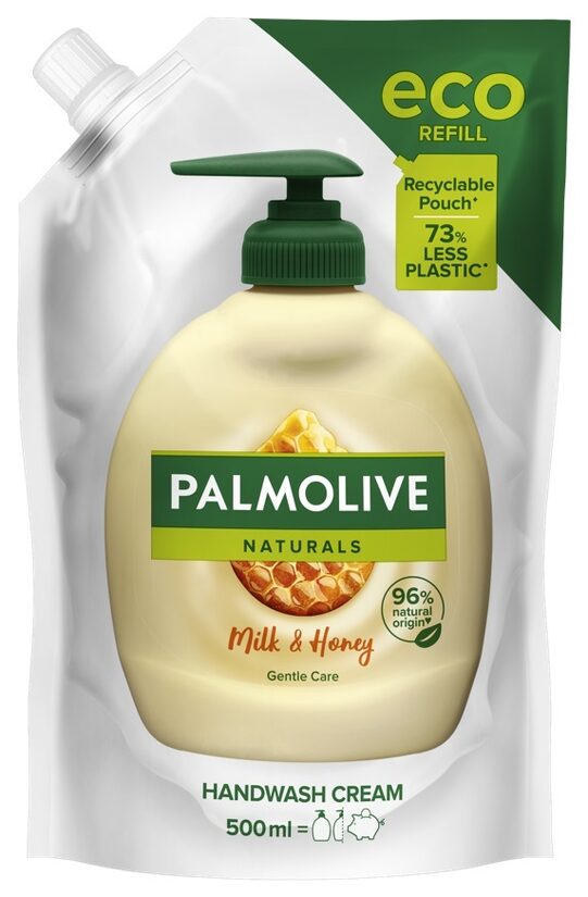 Šķidrās roku ziepes PALMOLIVE LHS Naturals Milk&Honey, Refill, 500ml