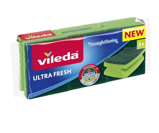 Švamme trauku mazgāšanai VILEDA Ultra Fresh Anti Bacterial, 3gab
