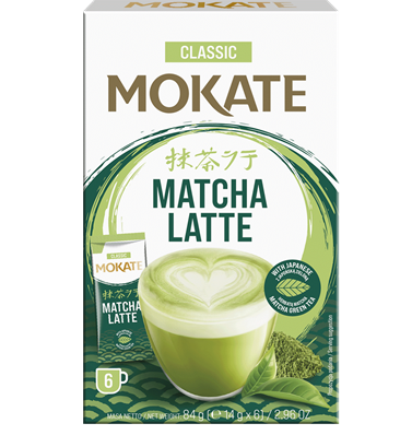 Šķistošais dzēriens MOKATE Latte Matcha Classic 14gx6gb