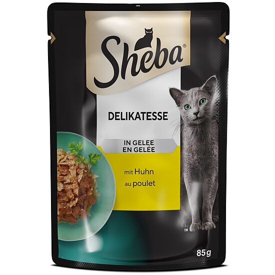 Mitrā barība kaķiem Sheba ar vistu želejā 85g