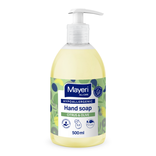 Hipoalerģiskas šķidrās ziepes MAYERI Citrus&Olive, 500ml