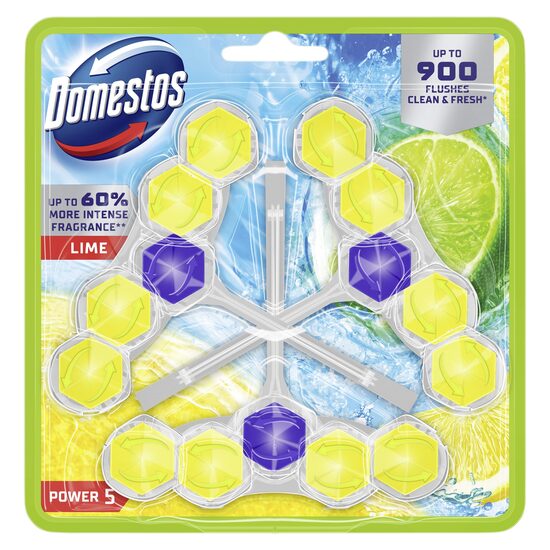 Tualetes bloks DOMESTOS Trio Power 5 Lime, 3x50g