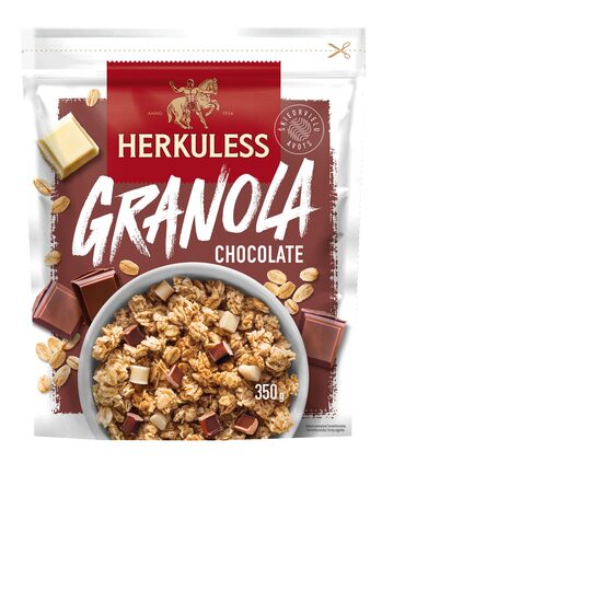 Granola HERKULESS grauzdēts ar 3 veidu šokolādi, 350g