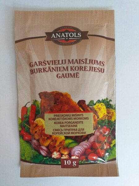 Garšvielu maisījums ANATOLS ar burkāniem Korejiešu gaumē, 10g