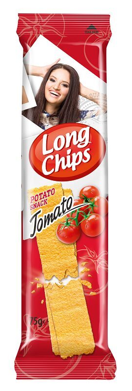 Kartupeļu plāksnes LONGCHIPS ar tomātu garšu, 75g