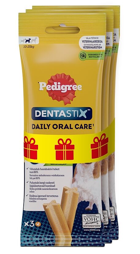 Gardums suņiem PEDIGREE kauliņš zobiem medium 3x77g