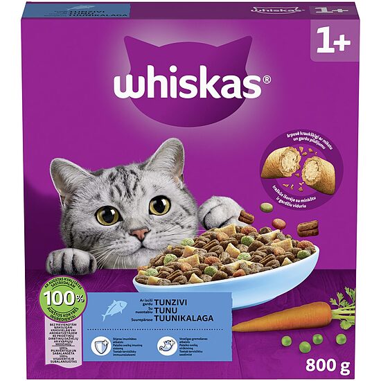 Sausā barība Whiskas Adult ar tunci 800g NEW