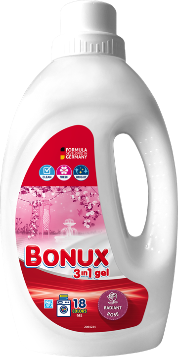 Bonux Washing Gel Radiant Rose 18 washes 0,9L