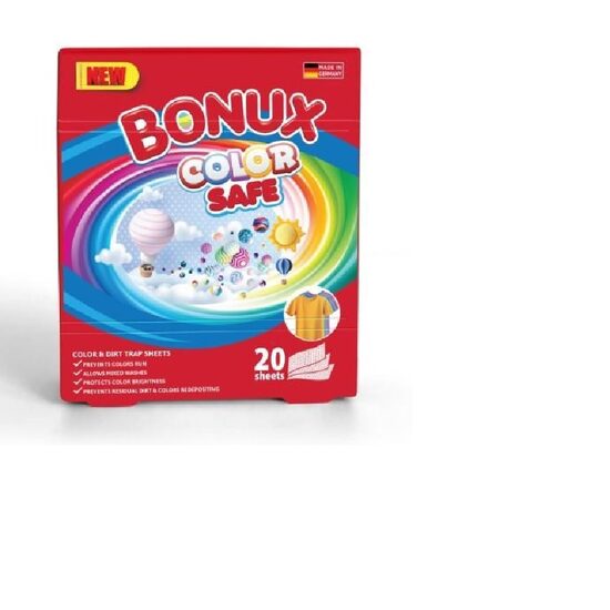 Salvetes BONUX pret sakrāsošanos krāsainai veļai 20 gb