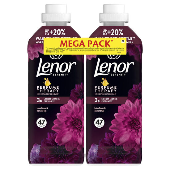 Veļas mīkstinātājs LENOR Lotus Flower & Diamond Figs, 2X47 mazgāšanas reizēm, 2X987ml