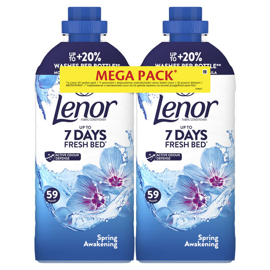 Veļas mīkstinātājs LENOR Spring Awakening, 2X59 mazgāšanas reizēm, 2X1239ml