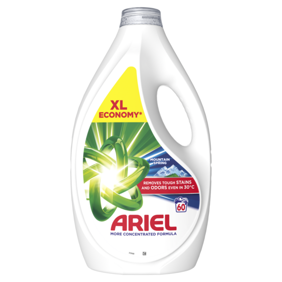 Šķidrais veļas mazgāšanas līdzeklis ARIEL Mountain Spring, 60 mazgāšanas reizēm, 2.7L