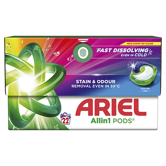 Veļas mazgāšanas kapsulas ARIEL Color 22gb