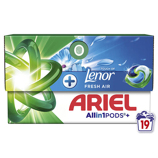 Veļas mazgāšanas kapsulas ARIEL Fresh Air 19gb