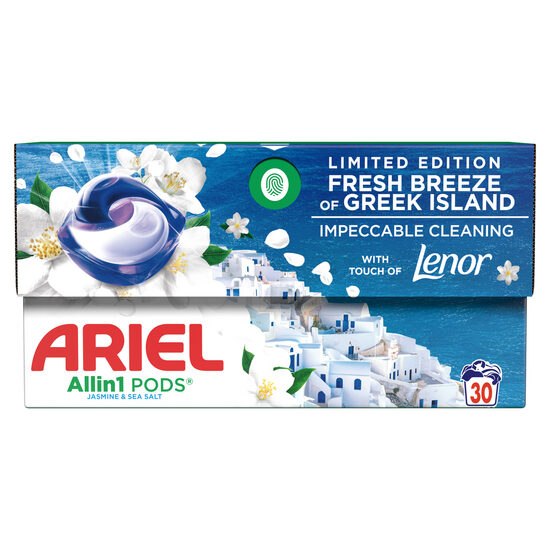 Veļas mazgāšanas kapsulas ARIEL Fresh Breeze 30gb