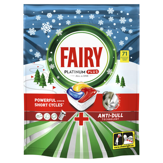 Trauku mazg.kapsulas FAIRY Platinum+ Lemon, 71 gab., Winter edition