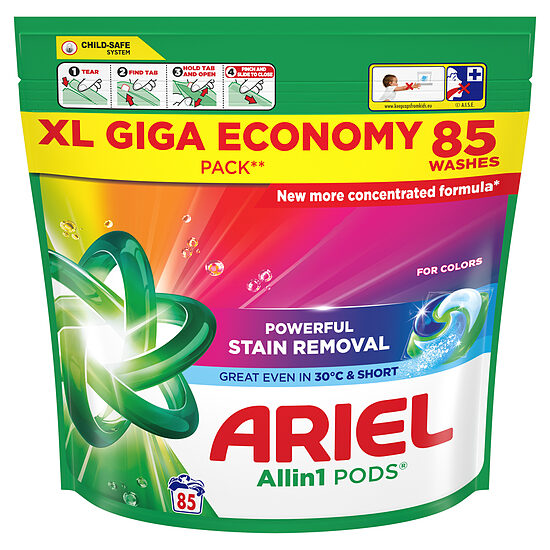 Veļas mazgāšanas kapsulas ARIEL Color, 85 gb