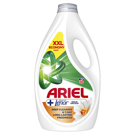 Šķidrais veļas mazgāšanas līdzeklis ARIEL Gold Orchid, 50 mazgāšanas reizēm, 2,25 l
