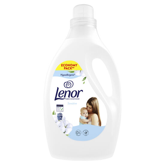 Veļas mīkstinātājs LENOR Sensitive, 126 mazgāšanas reizēm, 2650ml