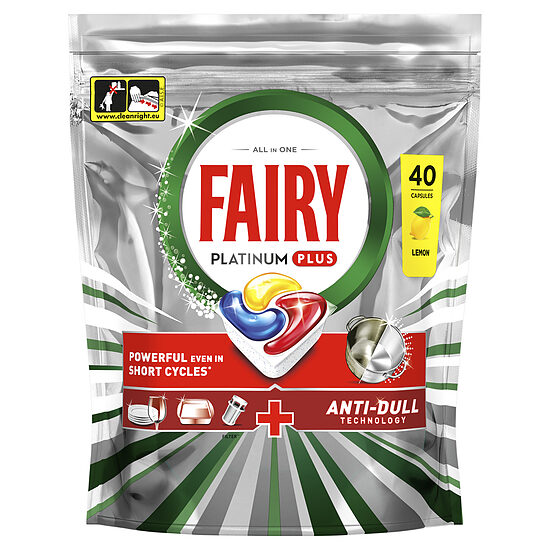 Trauku mazg.kapsulas FAIRY Platinum+ Lemon, 40gb