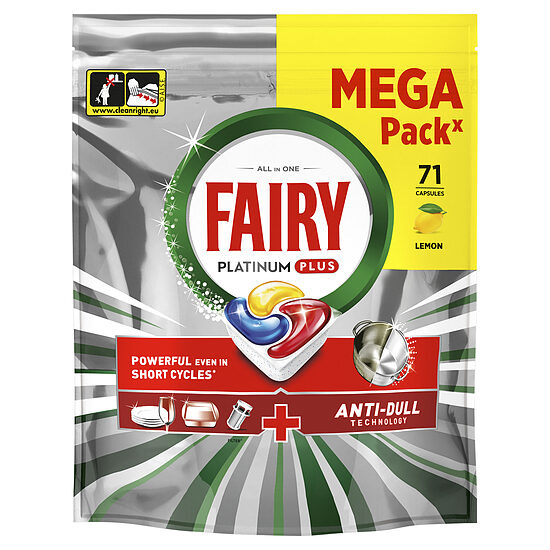 Trauku mazg.kapsulas FAIRY Platinum+ Lemon, 71gb