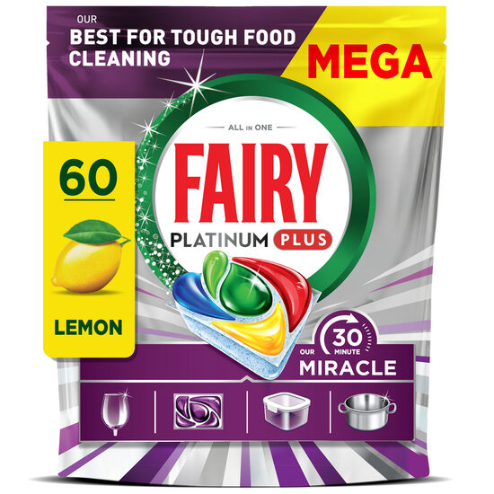 Trauku mazg.kapsulas FAIRY Platinum+ Lemon Miracle, 60gb