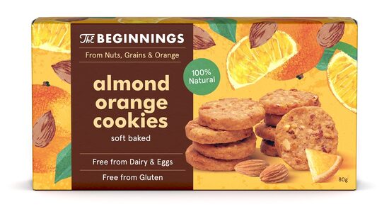 Cepumi The BEGINNINGS Mandeļu apelsīnu, 80g