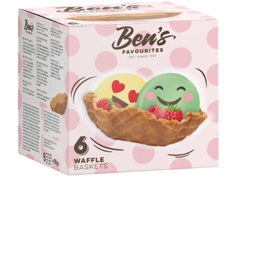 Vafeļu groziņi BEN'S FAVOURITES, saldie, 6gab., 78g