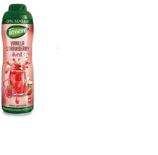Sīrups TEISSEIRE Zemeņu vaniļas, bez cukura, 0.6l
