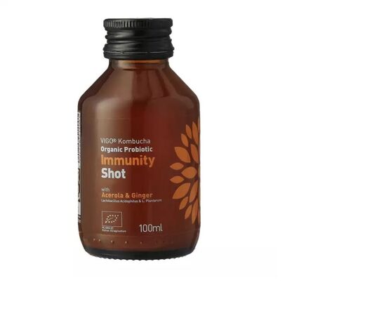 Atsvaidzinošs tējas dzēriens VIGO Kombucha, Immunity shot, 0.1l
