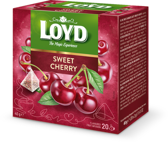 Augļu tēja LOYD Pyramids Sweet Cherry, 20x2g