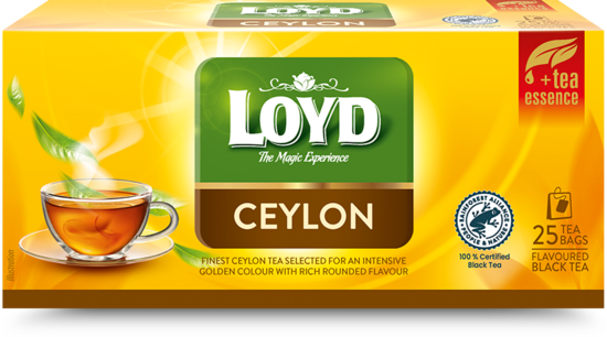Aromatizēta melnā tēja LOYD Ceylon, 25x2g