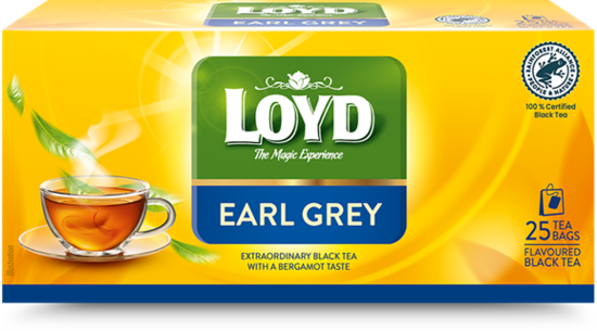 Melnā tēja LOYD Earl Grey, 25 x 1,7 g