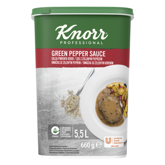 Zaļo piparu mērce KNORR, sausā veidā, 660g